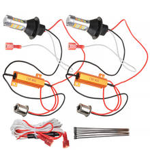 Universal 2pcs/set 1156 P21W S25 BA15S 42LED Switchback White DRL Amber Turn Signal Light Set with Load Resistor Decoders 2024 - buy cheap