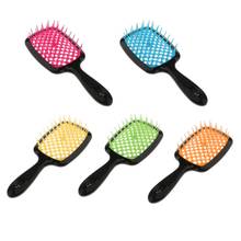 5 Color Professional Hair Scalp Massage Comb Nylon Wet Curly Detangler Brush Hairbrush Salon Tools Bristle Hairbrush 2024 - купить недорого
