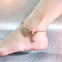 Butterfly Pendant Anklets Foot Chain Summer Yoga Beach Leg Bracelet Handmade Anklet Rose Gold Silver Plated Alloy Jewelry 2024 - buy cheap
