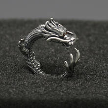 Anéis de aço inoxidável 316l vintage, anéis de dragão para motocicleta festa domésticos anéis de animais homens joias legais para motociclista 2024 - compre barato