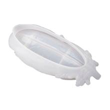 Feather Plate Epoxy Resin Mold Dish Tray Silicone Mould DIY Crafts Home Decortaion Casting Tool 2024 - buy cheap