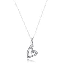 Necklace Collares 925 Sterling Silver Jewelry Sparkling Freehand Heart Pendant Chain Women Bijoux Femme Choker Collier Necklaces 2024 - buy cheap