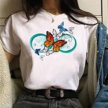 Camiseta con estampado de mariposa para mujer, camiseta Harajuku, camiseta de manga corta para mujer 2021 2024 - compra barato