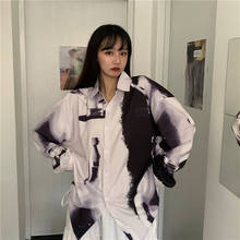 Camisa feminina kawaii, camisa japonesa solta casual vintage 2024 - compre barato