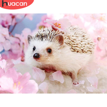 HUACAN Full Square Round Diamond Painting Hedgehog Needlework New Arrival Diamond Embroidery Animal Diamond Mosaic Home Decor 2024 - buy cheap