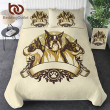 BeddingOutlet Bulldog Bedding Set Boxer Dog Duvet Cover Queen Size Animal Home Decor Lovely Grunge Banner Bedclothes Dropship 2024 - buy cheap