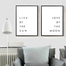 Lyrical Text Life and Love Poster Print Canvas Mural Nordic Minimalist Style Art Pattern Modular Living Room Bedroom Without Blo 2024 - buy cheap