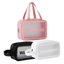 Transparent Women Cosmetic Bags Travel Portable Large PVC Waterproof Toiletry Makeup Wash Handbags Pouch Organizer Storage Bags 2024 - buy cheap