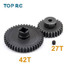 Metal Diff Main Gear 42T + Motor Gear 27T for RC 1/18 WLtoys A949 A959 A949 A959 A969 A979 RC Car Buggy Upgrade Parts 2024 - buy cheap