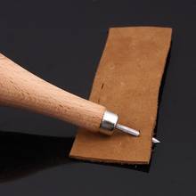 1Pcs High Grade Leather Punching Tool NEW DIY Wood Handle Awl Beech Wood Cone Leather Awl Diamond Cone Diamond Drill Reaming 2024 - buy cheap