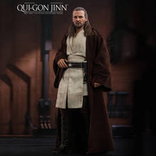 HOTTOYS-figura de acción coleccionable de qui-gon Jinn MMS525, escala 1/6, para Fans, regalos de vacaciones en Stock 2024 - compra barato