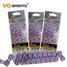 VG Sports 9 10 11 Speed Bicycle Chain Half Hollow MTB Mountain Road Bike Ultralight 116L Colorful Bike Chain Bicycle Accessories 2024 - buy cheap