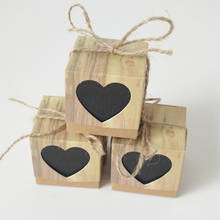 10 unids/lote de Cajas de Regalo de papel con forma de corazón para caramelos, decoración para fiestas de cumpleaños de niños, suministros para Baby Shower DIY 2024 - compra barato