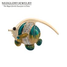 Neoglory Cute Lucky fish Enamel Animal Pins for Women Interesting Fortune Fish Brooches Birthday Gifts Accessories Souvenir 2024 - buy cheap