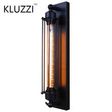 Kluzi-Lámpara de pared de hierro americana, candelabro negro Vintage para interiores, luces led para bar o balcón, pasillo y porche 2024 - compra barato