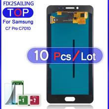 For Samsung Galaxy C7 Pro C7010 LCD Display Super AMOLED 100% Tested Working Touch Screen Assembly Digitizer Tempered Glass 2024 - buy cheap