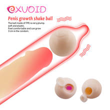 EXVOID Reusable Intimate Goods Vibrator Penis Extender Beads Penis Sleeve Extender Enlargement Soft Head Condom Attachment Ball 2024 - buy cheap