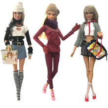 Conjunto de 3 uds. De uniformes de moda, conjunto de ropa de invierno para muñeca Barbie, el mejor regalo, accesorios para muñecas, 3 uds. 2024 - compra barato