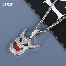 D&Z New Full Iced Out Micro Pave Demon ShapeFairy Necklace Iced Cubic Zirconia Little Devil Pendant Chains Jewelry Women Men 2024 - buy cheap