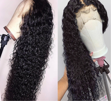 Peruca feminina, cabelos ondulados, humano, estilo brasileiro, cor preta 2024 - compre barato