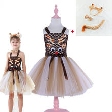 Newest Deer Tutu Dress Girls Anime Cosplay Christmas Costume Happay Purim Birthday Party Dresses Halloween Costume for Kids 2024 - buy cheap