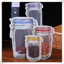 News Style Reusable Mason Jar Bottles Bags Nuts Candy Cookies Bag Seal Fresh Food Storage Bag Snacks Sealed Kitchen Organizer 2024 - buy cheap