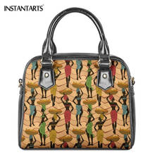 INSTANTARTS Brand Luxury Designer Handbags Women PU Messenger Bag African Black Girls Azrt Print Ladies Shoulder Top-handle Bags 2024 - buy cheap