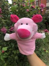 Marioneta de mano de cabeza grande de cerdo rosa, muñeco suave de felpa para bebé, divertido, extraño, educativo, juguete de felpa, calidez 2024 - compra barato