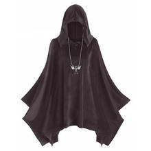 Adults Hooded Cloak Gothic Vampire Devil Capes Medieval Witch Wizard Fancy Hooded Cloak Halloween Party Costume 2024 - buy cheap