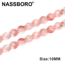 10mm Flat Round Circle Shape Watermelon Crystal Natural Stone Bead Beads For Jewelry Making Bracelet Necklace DIY Oranment 2024 - buy cheap