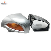 Серебристые мотоциклетные зеркала заднего вида с указателями поворота, освещение, обложка, чехол для BMW R1100 RT R1100 RTP R1150 RT 2024 - купить недорого
