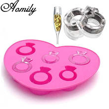 Aomily Diamond Ring Cake Silicone Molds DIY Ice Cube Molds Fondant Cake Decorating Jelly Sugar Craft Chocolate Moulds Baking 2024 - buy cheap