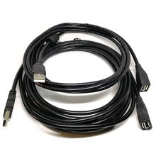ГОРЯЧАЯ 1,5/3/5 m USB кабель-удлинитель для USB2.0 данных для подключения к женскому кабелю Высокоскоростная передача USB Удлинительный провод с магнитным кольцом 2024 - купить недорого