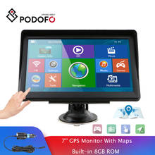 Podofo 7 pulgadas HD Navegador de navegación GPS para coche con mapa incorporado 8GB ROM FM Radio MP3 MP4 2019 pantalla táctil coche Sat Navy automóvil 2024 - compra barato
