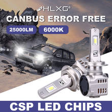 Bombilla led Canbus para faro delantero de coche, luz Turbo H8 H9 H11 H16JP luces HLXG, CSP 9005 K H7 h4 HB3 HB4, 25000LM, 12V, 9006, 6500 2024 - compra barato
