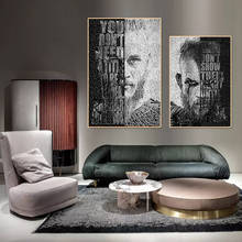 Cartazes e impressões ragnar lothbrok vikings motivacionais imagens para o design de casa inspring citações pintura da parede sem moldura 2024 - compre barato