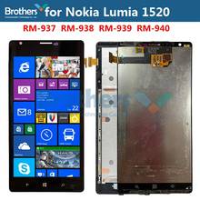 ЖК-экран для Nokia Lumia 1520 ЖК-дисплей для Nokia 1520 ЖК-сборка RM-937 RM-938 сенсорный экран дигитайзер замена протестирована 2024 - купить недорого