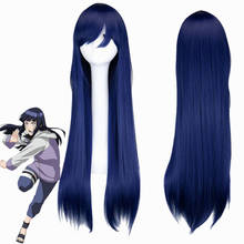 Hinata Hyuga Cosplay Women Long Straight Dark Blue Wig Cosplay Anime Cosplay Wig Heat Resistant Synthetic Wigs 2024 - buy cheap