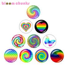 O amor multicolorido 10 pces misturou 12mm/18mm/20mm/25mm redondo photo glass cabochon demo parte traseira lisa fazendo descobertas s4545 2024 - compre barato