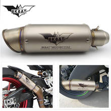 BKBAT универсальный мотоцикл выхлопной трубы для kawasaki z1000 2008 zzr 400 zx6r 2006 ниндзя 650 vn 800 er6f er5 er6n z900 vulcan 900 2024 - купить недорого