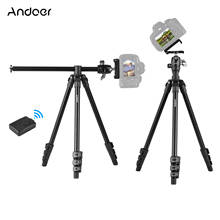 Tripé de câmera profissional andoer, controle remoto, 360 graus, com cabeça redonda, para câmeras dslr, smartphones, para canon, nikon 2024 - compre barato