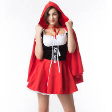 Disfraz de Caperucita Roja de alta calidad para mujer adulta, disfraz Sexy para Halloween, Carnaval, vestido elegante de talla grande S-6XL 2024 - compra barato