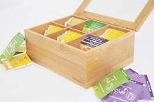 Misto 6 Section Tea Box | Environmentally Friendly Bamboo | Home-Kitchen | Made in Turkey 2024 - buy cheap