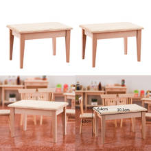 Mini decoração de mesa de bonecas, 2 peças 1:12 de madeira sólida em miniatura para casa de bonecas e modelos de decoração 2024 - compre barato