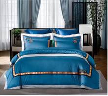 Luxury embroidery bedlinen Bedding Set King Queen Size Bed Linen 600TC egyptian Cotton Duvet Cover Bed Sheet Set Pillowcases 2024 - buy cheap