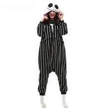 Jack Pajamas Skeleton Onesies For Adults Women Men Sleepwear Halloween One-piece Pijamas Jumpsuit Cosplay Costume Christmas Gift 2024 - buy cheap