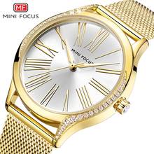 MINIFOCUS-Reloj de pulsera de cuarzo para mujer, accesorio de marca superior de lujo, de acero inoxidable, oro rosa, correa de malla, resistente al agua, informal, a la moda 2024 - compra barato