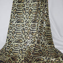 Tela De Lentejuelas con estampado de leopardo de 3MM, Telas con estampado de animales a la moda, Material de diseño oso para manualidades 2024 - compra barato