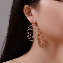 Hollow Banana Leaf Drop Earrings Plant Geometric Gold Silver Color Leaves Dangle Earring Women Jewelry Ear Accessories Eardrop 2024 - buy cheap