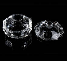 Акриловая Хрустальная стеклянная тарелка/чаша с крышкой, Модный Инструмент для дизайна ногтей 2024 - купить недорого